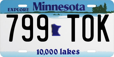 MN license plate 799TOK