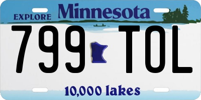 MN license plate 799TOL