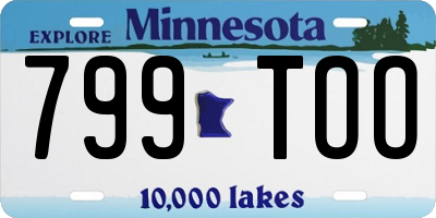 MN license plate 799TOO