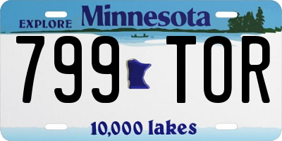 MN license plate 799TOR