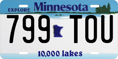 MN license plate 799TOU