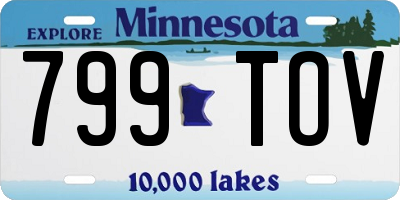 MN license plate 799TOV