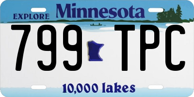 MN license plate 799TPC