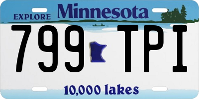 MN license plate 799TPI