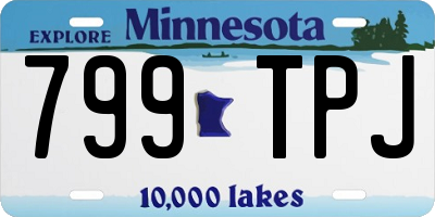 MN license plate 799TPJ