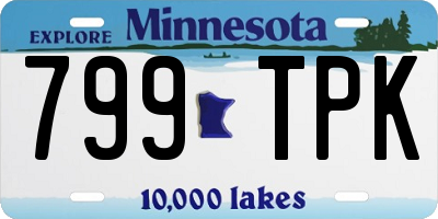 MN license plate 799TPK