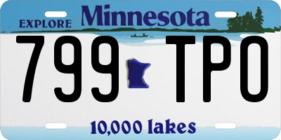 MN license plate 799TPO