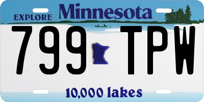 MN license plate 799TPW