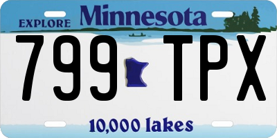 MN license plate 799TPX
