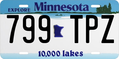 MN license plate 799TPZ