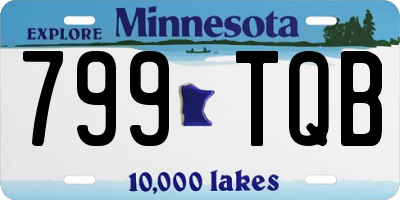 MN license plate 799TQB