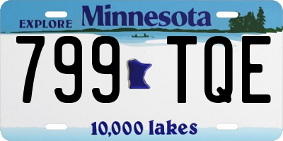 MN license plate 799TQE