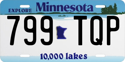 MN license plate 799TQP