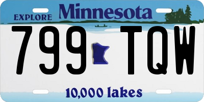 MN license plate 799TQW