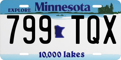 MN license plate 799TQX