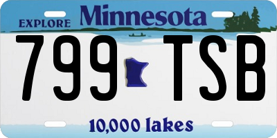 MN license plate 799TSB