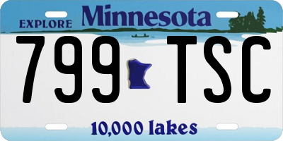 MN license plate 799TSC