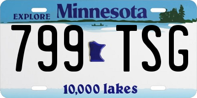 MN license plate 799TSG