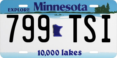 MN license plate 799TSI