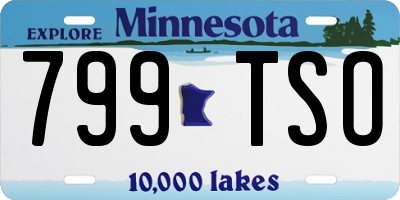 MN license plate 799TSO