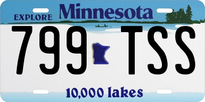 MN license plate 799TSS