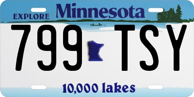 MN license plate 799TSY