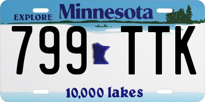 MN license plate 799TTK