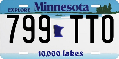 MN license plate 799TTO
