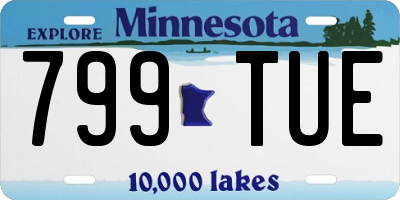MN license plate 799TUE
