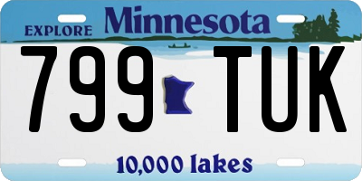 MN license plate 799TUK