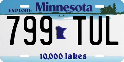MN license plate 799TUL