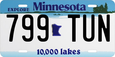 MN license plate 799TUN