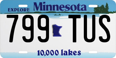 MN license plate 799TUS