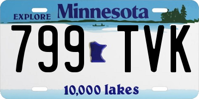 MN license plate 799TVK