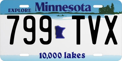 MN license plate 799TVX