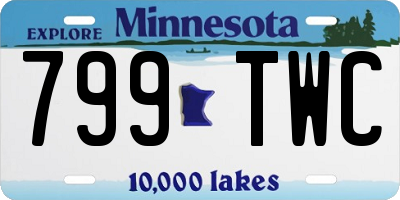 MN license plate 799TWC