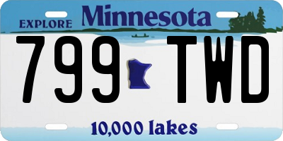 MN license plate 799TWD