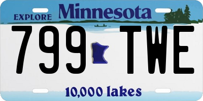 MN license plate 799TWE