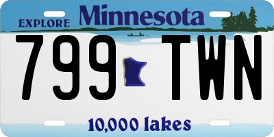 MN license plate 799TWN