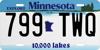 MN license plate 799TWQ