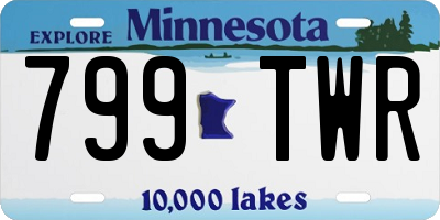 MN license plate 799TWR