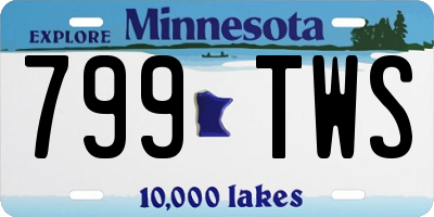 MN license plate 799TWS