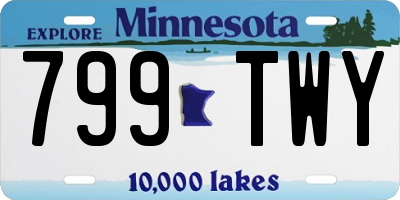 MN license plate 799TWY