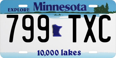 MN license plate 799TXC