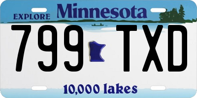 MN license plate 799TXD