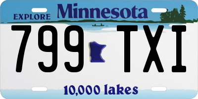 MN license plate 799TXI