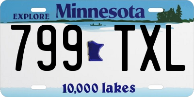MN license plate 799TXL