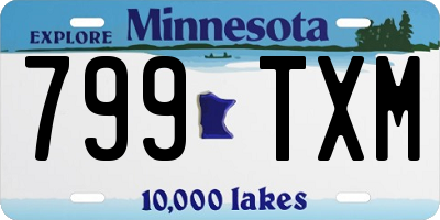 MN license plate 799TXM
