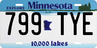 MN license plate 799TYE