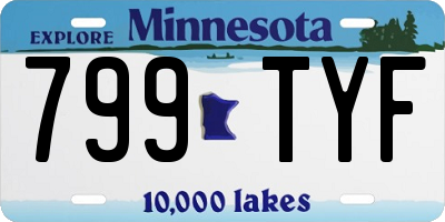 MN license plate 799TYF